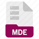 database, document, file, mde