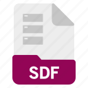 database, document, file, sdf