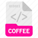 coffee, document, file, format