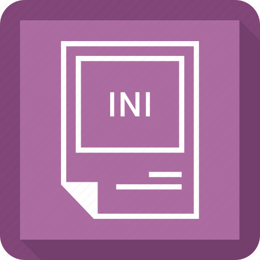 Document, extension, file, format, ini icon - Download on Iconfinder