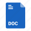 doc, file, file type, format 
