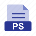 extension, file, file format, ps