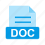 doc, document, extension, file, file format 