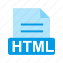 extension, file, file format, html
