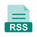 extension, file, file format, rss