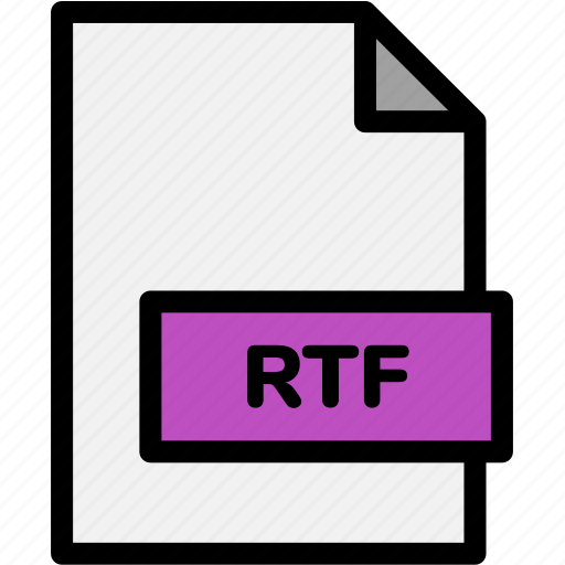 Extension, file, file format, file formats, format, rtf, type icon - Download on Iconfinder