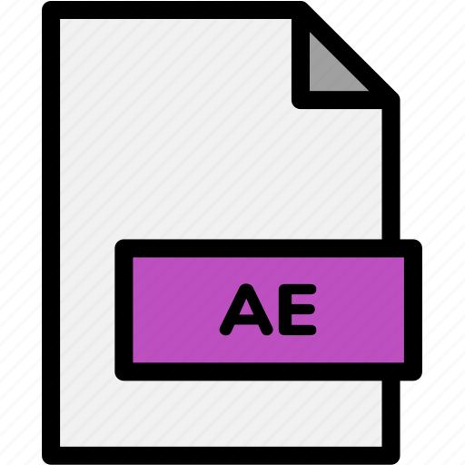 Ae, extension, file, file format, file formats, format, type icon - Download on Iconfinder