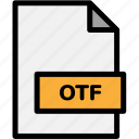 extension, file, file format, file formats, format, otf, type
