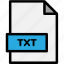 extension, file, file format, file formats, format, txt, type 