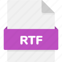extension, file, file format, file formats, format, rtf, type