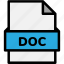 doc, extension, file, file format, file formats, format, type 