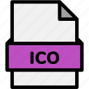 extension, file, file format, file formats, format, ico, type 