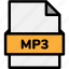 extension, file, file format, file formats, format, mp3, type 