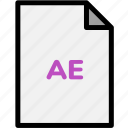ae, extension, file, file format, file formats, format, type 