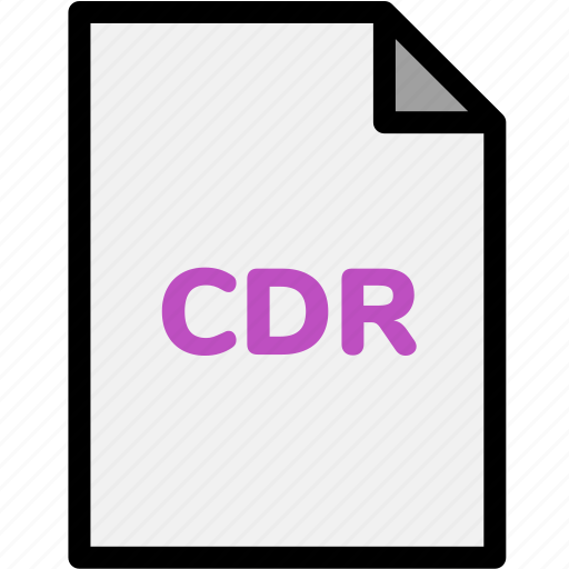 Cdr, extension, file, file format, file formats, format, type icon - Download on Iconfinder