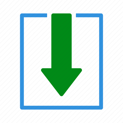 Arrow, arrows, direction, down, download, import, save icon - Download on Iconfinder