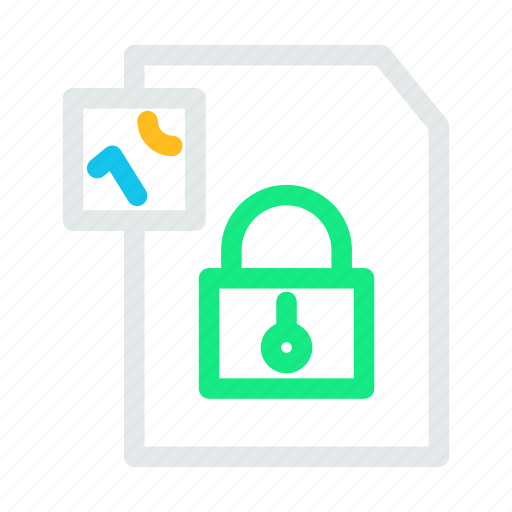 Document, extension, file, format, image, padlock icon - Download on Iconfinder