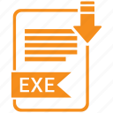 document, exe, extension, folder, paper