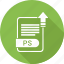 document, extension, file, file format, ps, type 