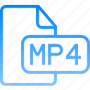 document, file, mp4, data, storage, folder, format