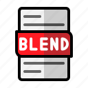 blend, blender, file, type, format, document, folder
