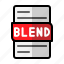 blend, blender, file, type, format, document, folder 