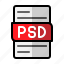 psd, document, file, type, extension, format, file format 