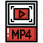 mp4, format, extension, archive, document 