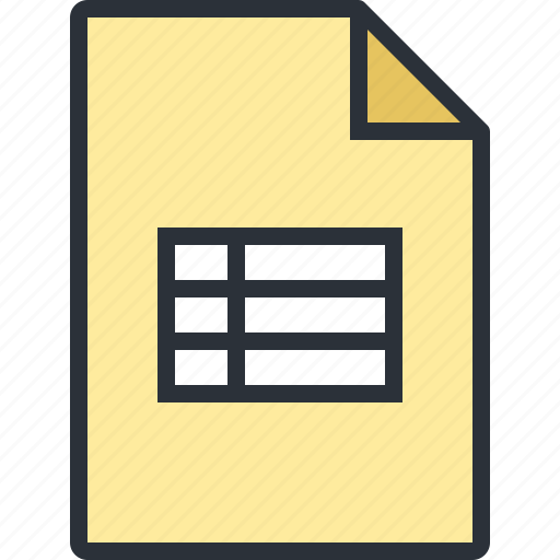 Document, file, office, paper, table icon - Download on Iconfinder
