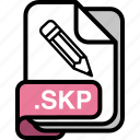 skp, file, format, document, document formats, file type isolated, clip art
