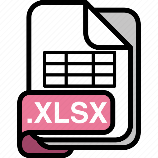 Xlsx, file, format, document, document formats, file type isolated, clip art icon - Download on Iconfinder