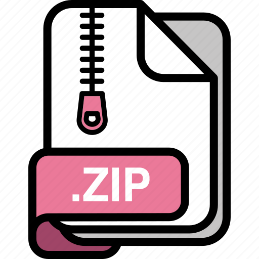 Zip, file, format, document, document formats, file type isolated, clip art icon - Download on Iconfinder