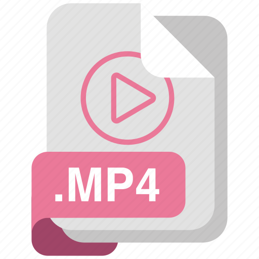 Mp4, file, format, document, document formats, file type isolated, clip art icon - Download on Iconfinder