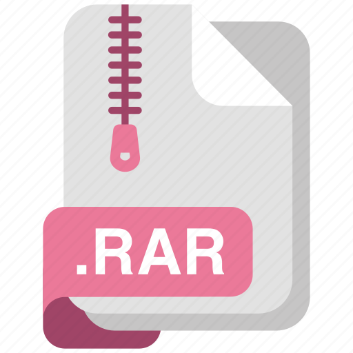 Rar, file, format, document, document formats, file type isolated, clip art icon - Download on Iconfinder