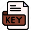 key, file, type, format, extension, document 