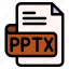 pptx, file, type, format, extension, document 