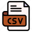 csv, file, type, format, extension, document 