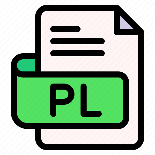 Pl, file, type, format, extension, document icon - Download on Iconfinder