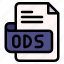 ods, file, type, format, extension, document 