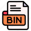 bin, file, type, format, extension, document 