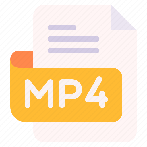 Mp4, file, type, format, extension, document icon - Download on Iconfinder