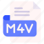 m4v, file, type, format, extension, document 