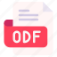 odf, file, type, format, extension, document 
