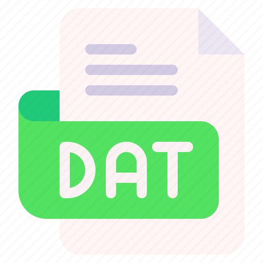 Dat, file, type, format, extension, document icon - Download on Iconfinder
