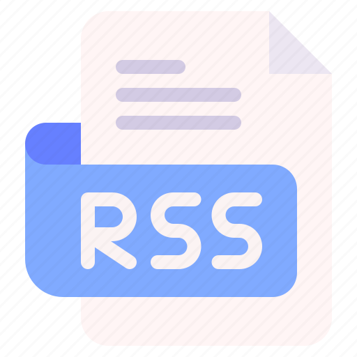 Rss, file, type, format, extension, document icon - Download on Iconfinder