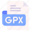gpx, file, type, format, extension, document 