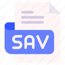 sav, file, type, format, extension, document
