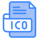 ico, file, type, format, extension, document