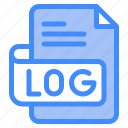 log, file, type, format, extension, document
