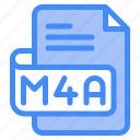 m4a, file, type, format, extension, document